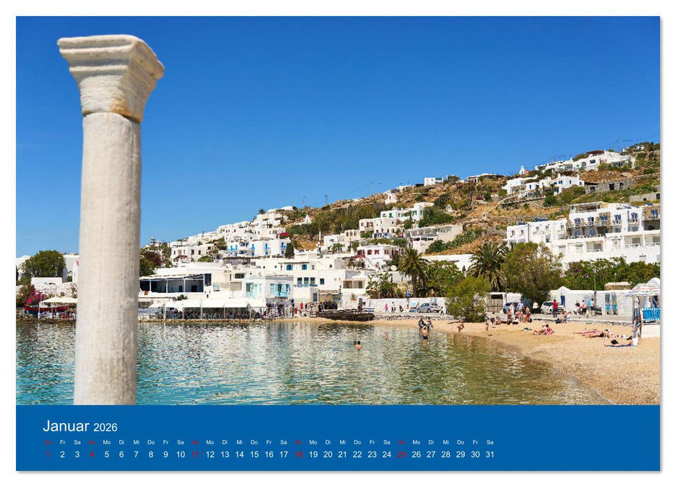 Griechenland - Mykonos Kalender (CALVENDO Premium Wandkalender 2026)