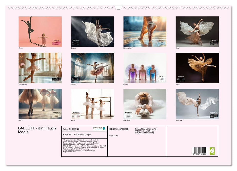BALLETT - ein Hauch Magie (CALVENDO Wandkalender 2026)
