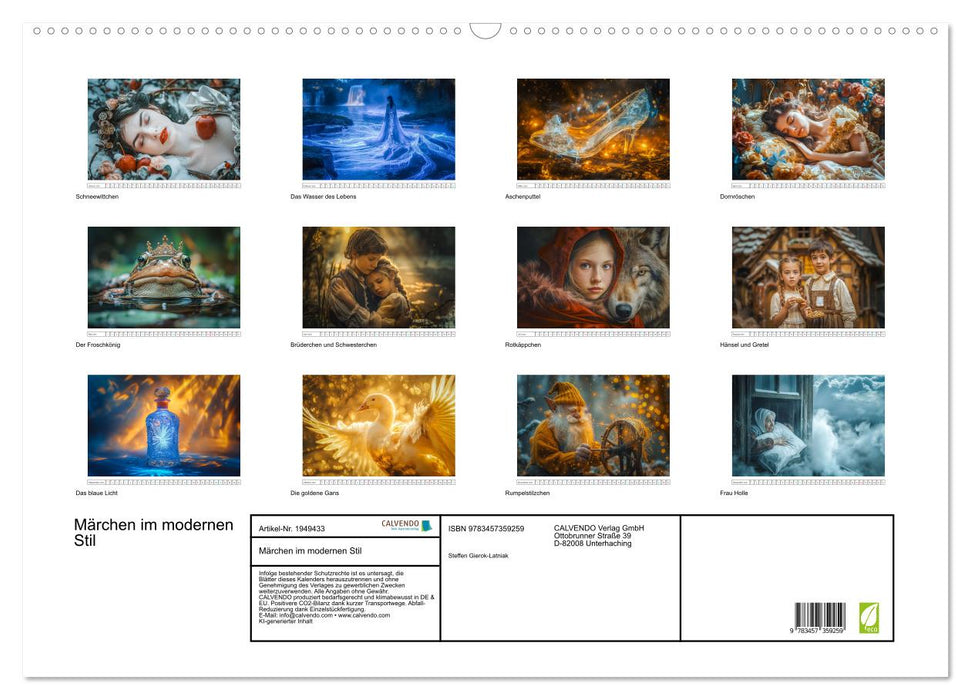 Märchen im modernen Stil (CALVENDO Wandkalender 2026)