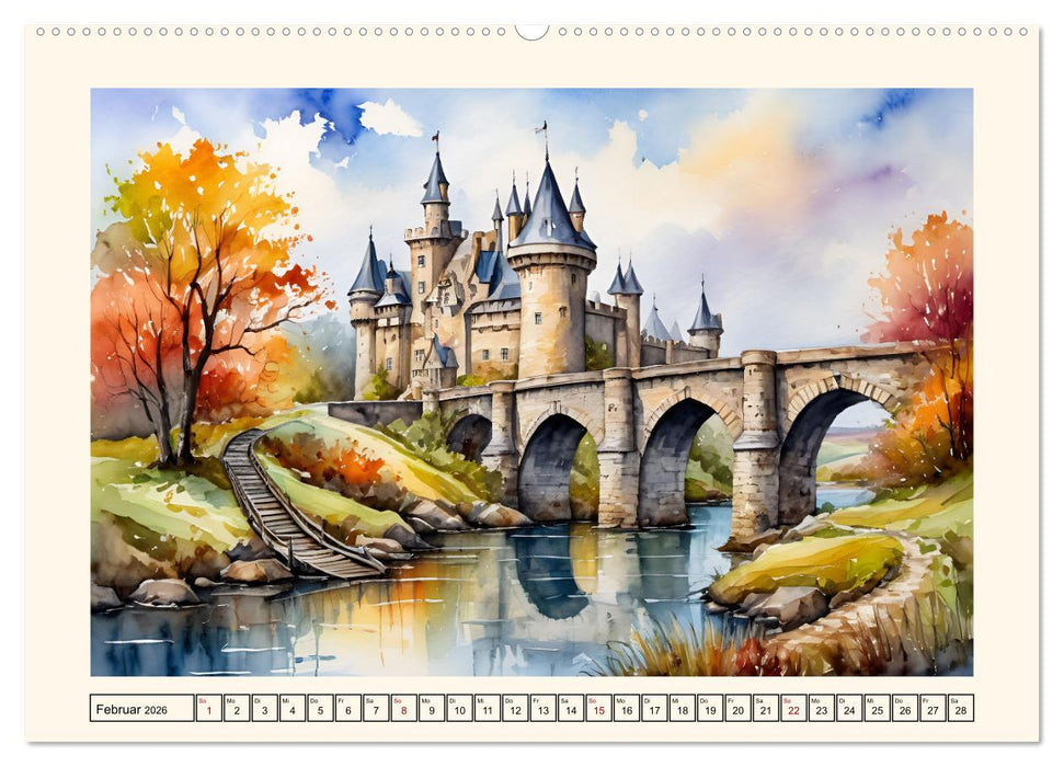 Märchenschlösser und Burgen (CALVENDO Wandkalender 2026)