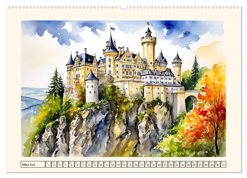 Märchenschlösser und Burgen (CALVENDO Wandkalender 2026)