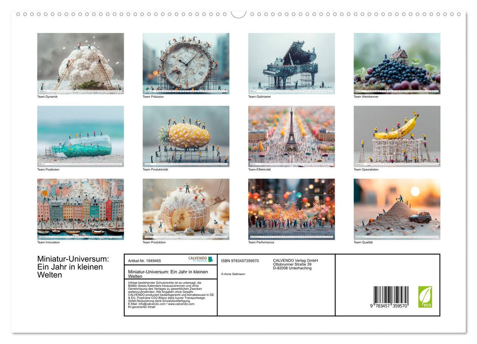 Miniatur-Universum: Ein Jahr in kleinen Welten (CALVENDO Premium Wandkalender 2026)
