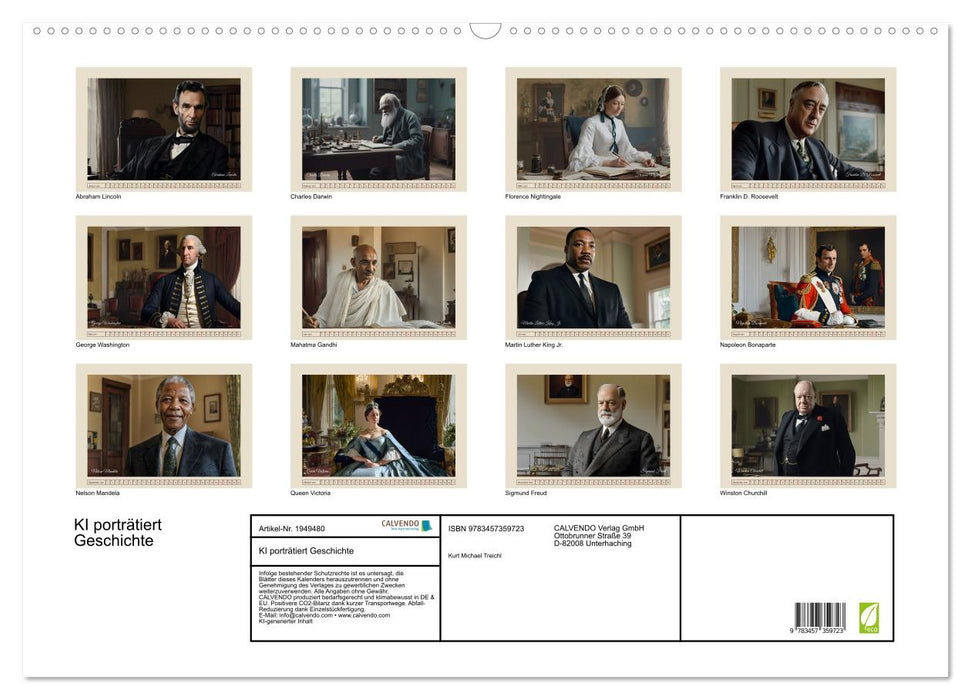 KI porträtiert Geschichte (CALVENDO Wandkalender 2026)