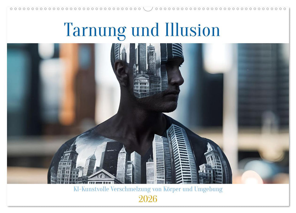 Tarnung und Illusion KI-Kunstvolle Verschmelzung von Körper und Umgebung (CALVENDO Wandkalender 2026)