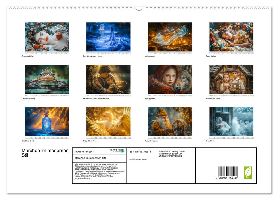 Märchen im modernen Stil (CALVENDO Premium Wandkalender 2026)