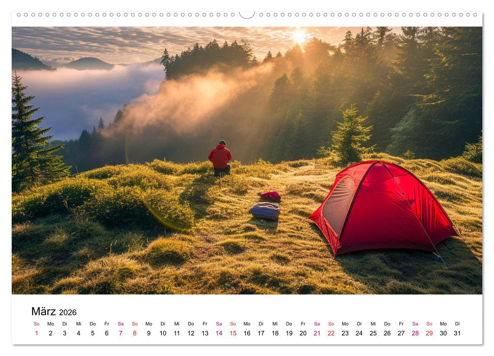 Zelten - frei sein (CALVENDO Wandkalender 2026)