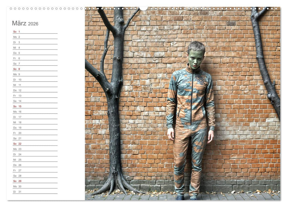 Tarnung und Illusion KI-Kunstvolle Verschmelzung von Körper und Umgebung (CALVENDO Premium Wandkalender 2026)