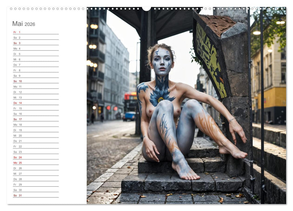 Tarnung und Illusion KI-Kunstvolle Verschmelzung von Körper und Umgebung (CALVENDO Premium Wandkalender 2026)