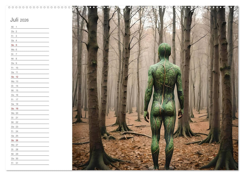 Tarnung und Illusion KI-Kunstvolle Verschmelzung von Körper und Umgebung (CALVENDO Premium Wandkalender 2026)