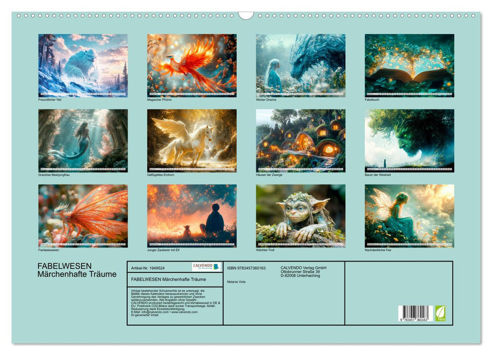 FABELWESEN Märchenhafte Träume (CALVENDO Wandkalender 2026)