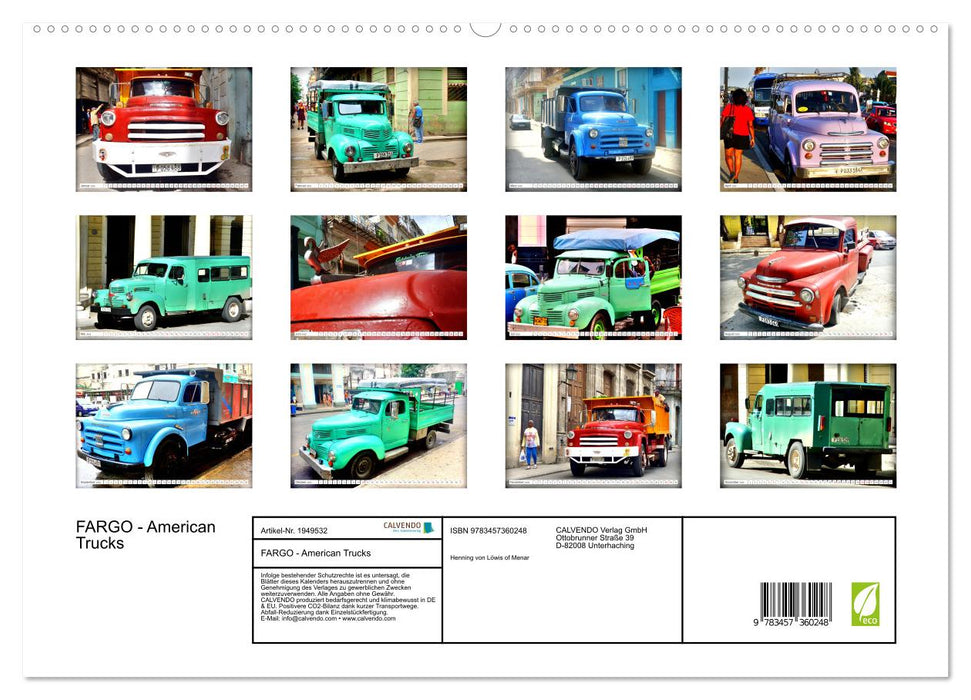 FARGO - American Trucks (CALVENDO Premium Wandkalender 2026)