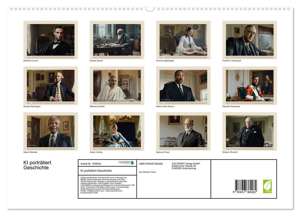 KI porträtiert Geschichte (CALVENDO Premium Wandkalender 2026)