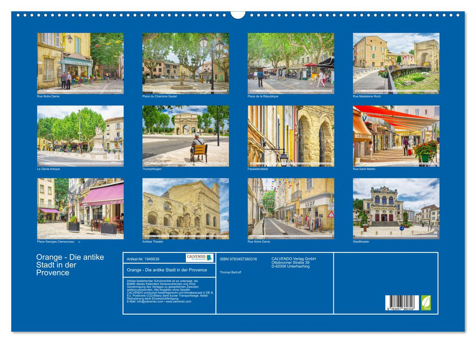 Orange - Die antike Stadt in der Provence (CALVENDO Wandkalender 2026)