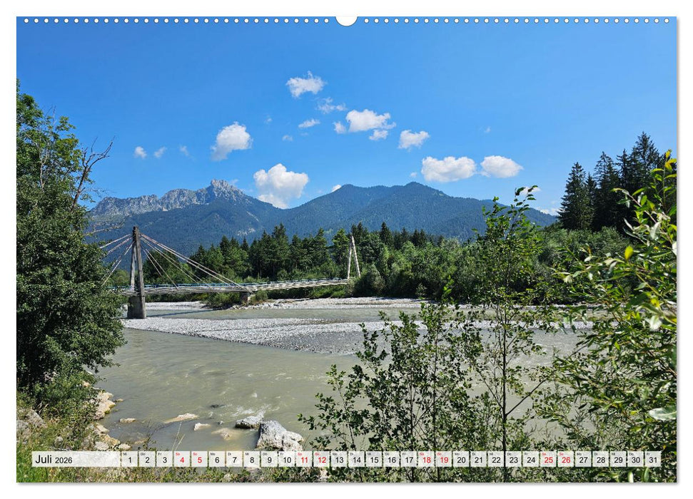 Vom Formarinsee bis Landsberg am Lech - Auf dem Lechradweg (CALVENDO Premium Wandkalender 2026)