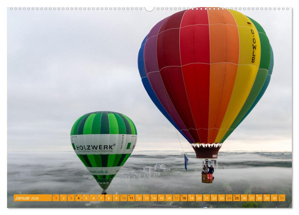 Heißluftballone - Bunte Riesen im Norden (CALVENDO Wandkalender 2026)