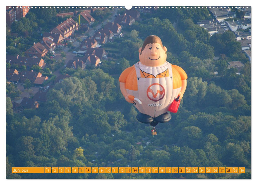Heißluftballone - Bunte Riesen im Norden (CALVENDO Wandkalender 2026)