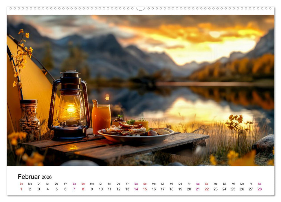 Zelten - frei sein (CALVENDO Premium Wandkalender 2026)