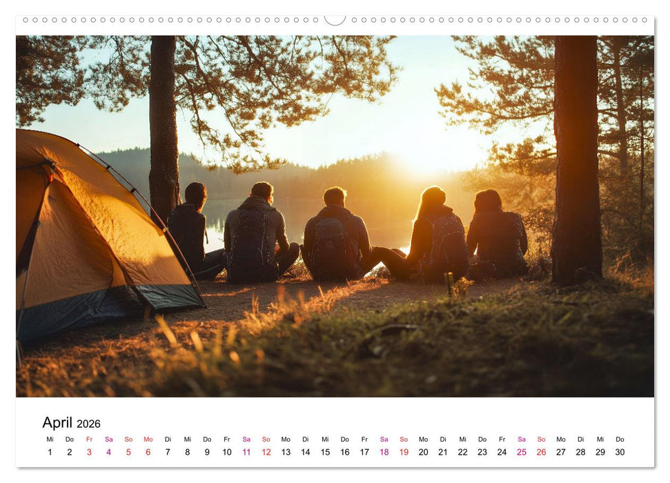 Zelten - frei sein (CALVENDO Premium Wandkalender 2026)