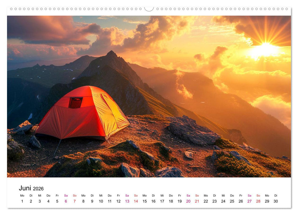 Zelten - frei sein (CALVENDO Premium Wandkalender 2026)