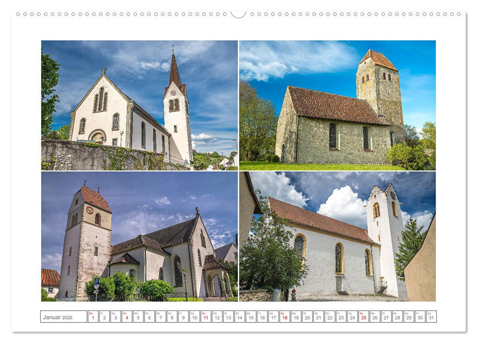 Gotteshäuser am Bodensee (CALVENDO Wandkalender 2026)