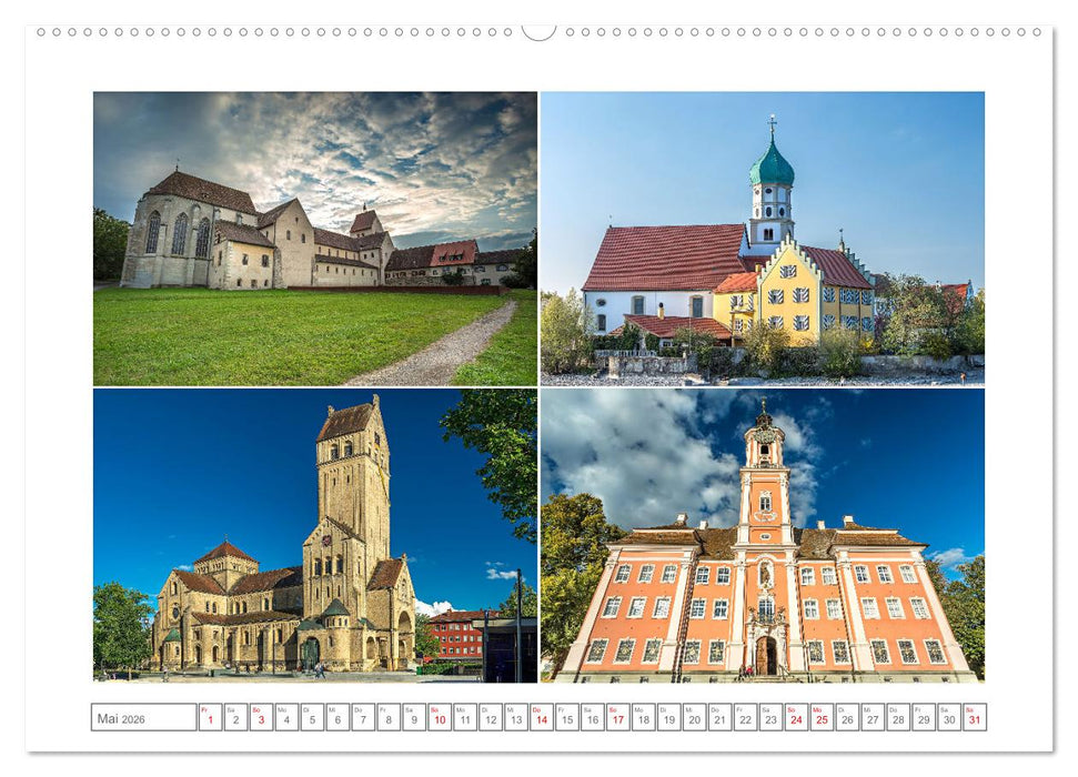 Gotteshäuser am Bodensee (CALVENDO Wandkalender 2026)