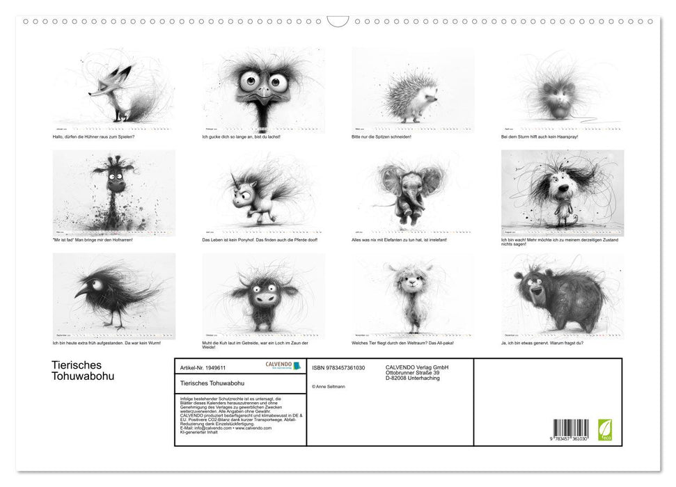 Tierisches Tohuwabohu (CALVENDO Wandkalender 2026)