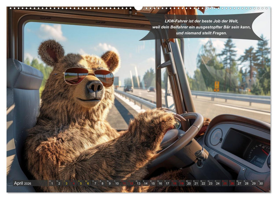 Tierisch lustige LKW-Fahrer (CALVENDO Premium Wandkalender 2026)