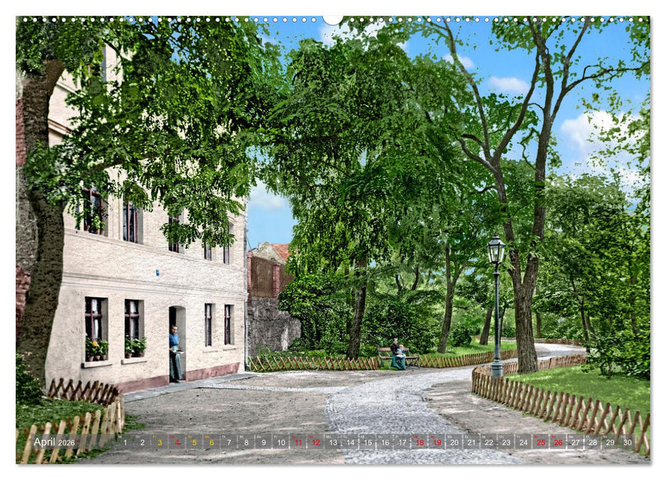 Historisches Aschersleben um 1900 – Kolorierte Schwarzweißfotos (CALVENDO Wandkalender 2026)
