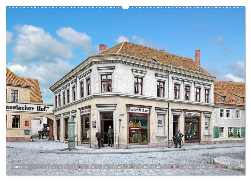 Historisches Aschersleben um 1900 – Kolorierte Schwarzweißfotos (CALVENDO Wandkalender 2026)