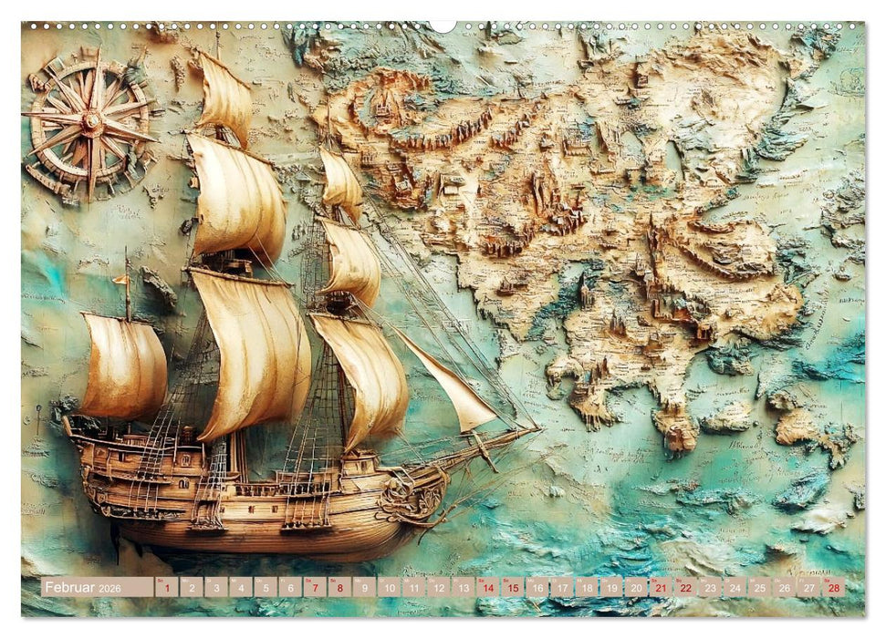 Geheimnisvolle Landkarten (CALVENDO Wandkalender 2026)