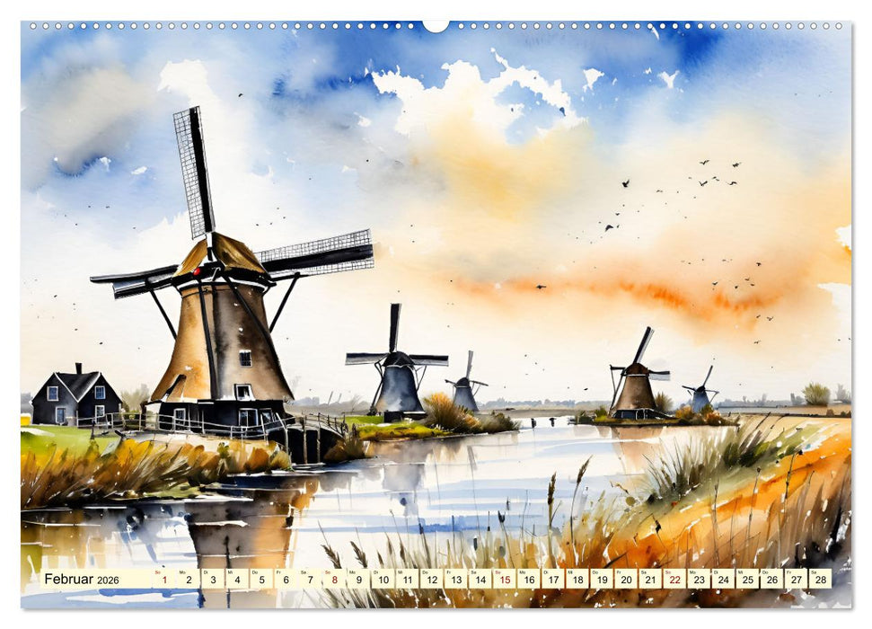 Zauberhafte Niederlande (CALVENDO Wandkalender 2026)