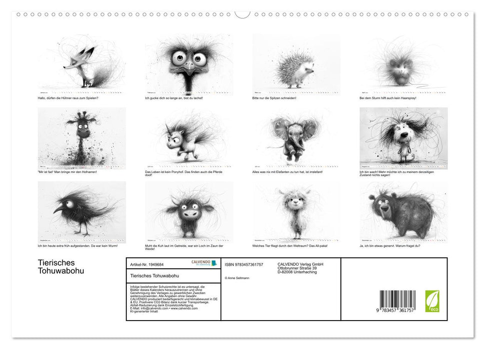 Tierisches Tohuwabohu (CALVENDO Premium Wandkalender 2026)