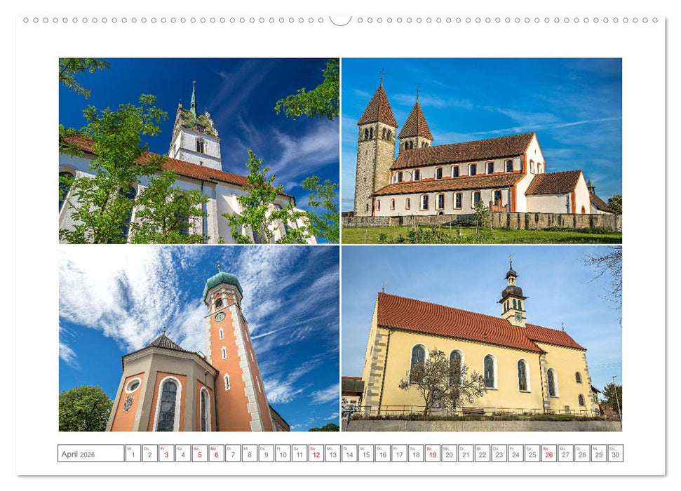Gotteshäuser am Bodensee (CALVENDO Premium Wandkalender 2026)
