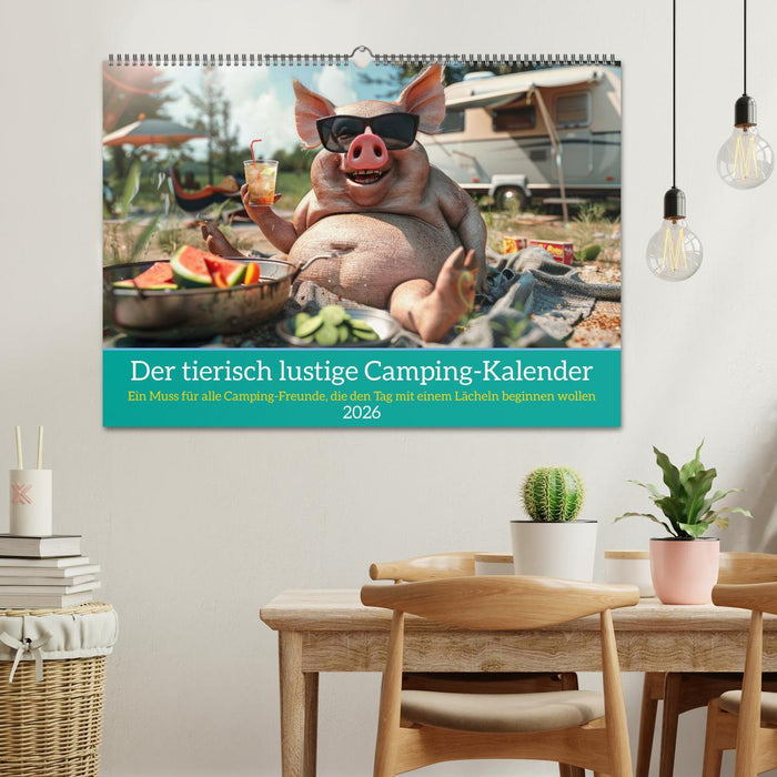 Der tierisch lustige Camping-Kalender (CALVENDO Wandkalender 2026)