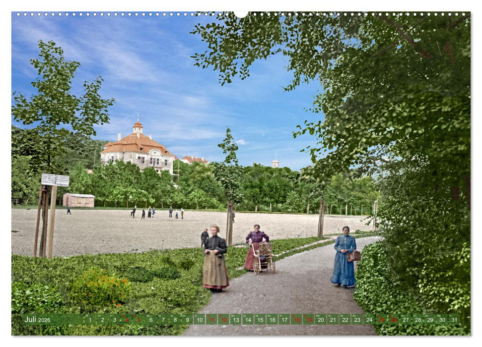 Historisches Aschersleben um 1900 – Kolorierte Schwarzweißfotos (CALVENDO Premium Wandkalender 2026)