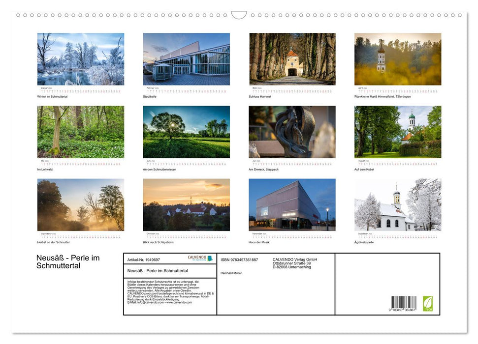 Neusäß - Perle im Schmuttertal (CALVENDO Wandkalender 2026)
