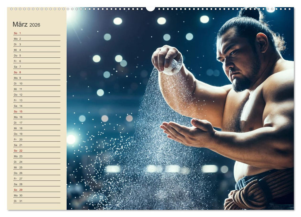 KI Sumo-Kämpfer Im Ring der Giganten (CALVENDO Wandkalender 2026)