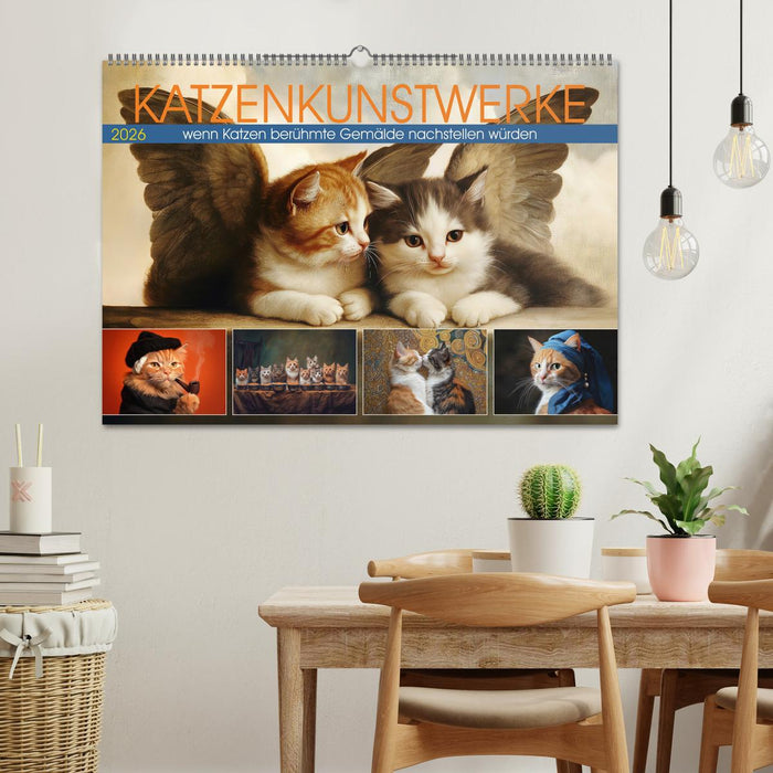 Katzenkunstwerke (CALVENDO Wandkalender 2026)