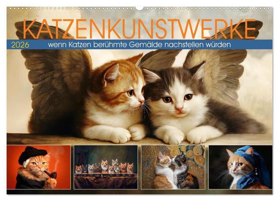 Katzenkunstwerke (CALVENDO Wandkalender 2026)