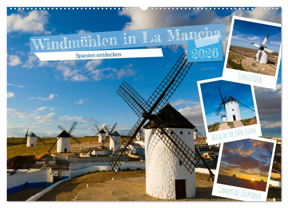Windmühlen in La Mancha (CALVENDO Wandkalender 2026)