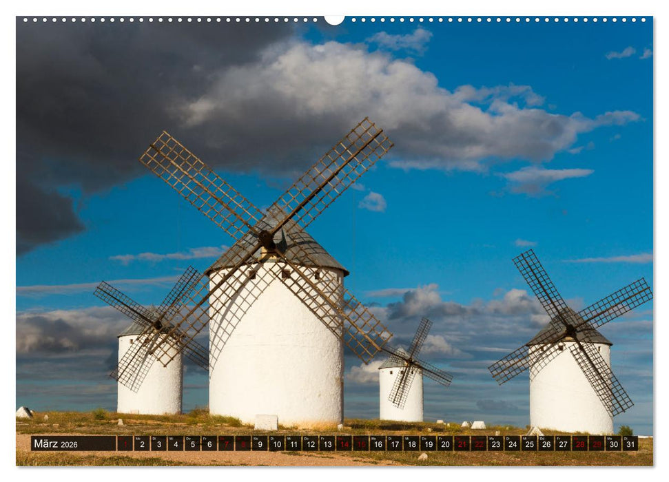 Windmühlen in La Mancha (CALVENDO Wandkalender 2026)