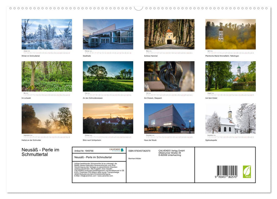 Neusäß - Perle im Schmuttertal (CALVENDO Premium Wandkalender 2026)