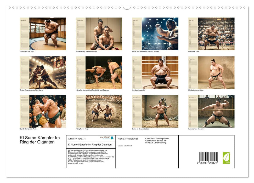 KI Sumo-Kämpfer Im Ring der Giganten (CALVENDO Premium Wandkalender 2026)