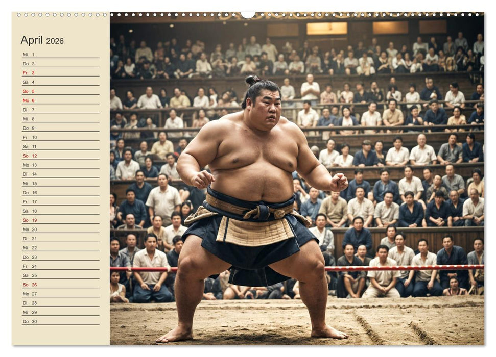 KI Sumo-Kämpfer Im Ring der Giganten (CALVENDO Premium Wandkalender 2026)