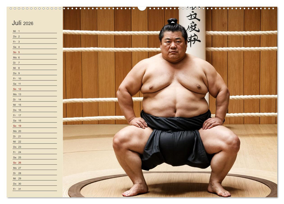 KI Sumo-Kämpfer Im Ring der Giganten (CALVENDO Premium Wandkalender 2026)