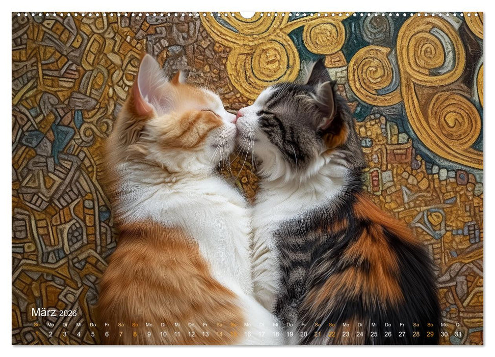 Katzenkunstwerke (CALVENDO Premium Wandkalender 2026)