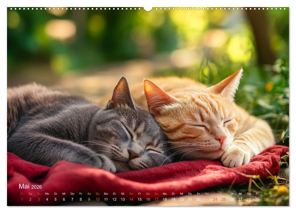 Katzenkunstwerke (CALVENDO Premium Wandkalender 2026)