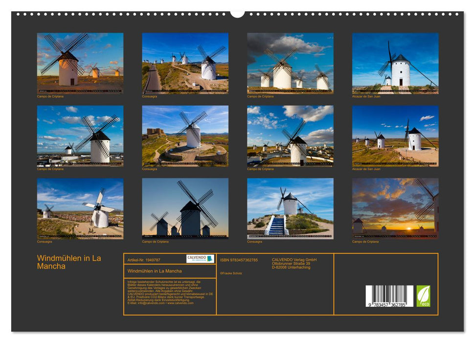 Windmühlen in La Mancha (CALVENDO Premium Wandkalender 2026)