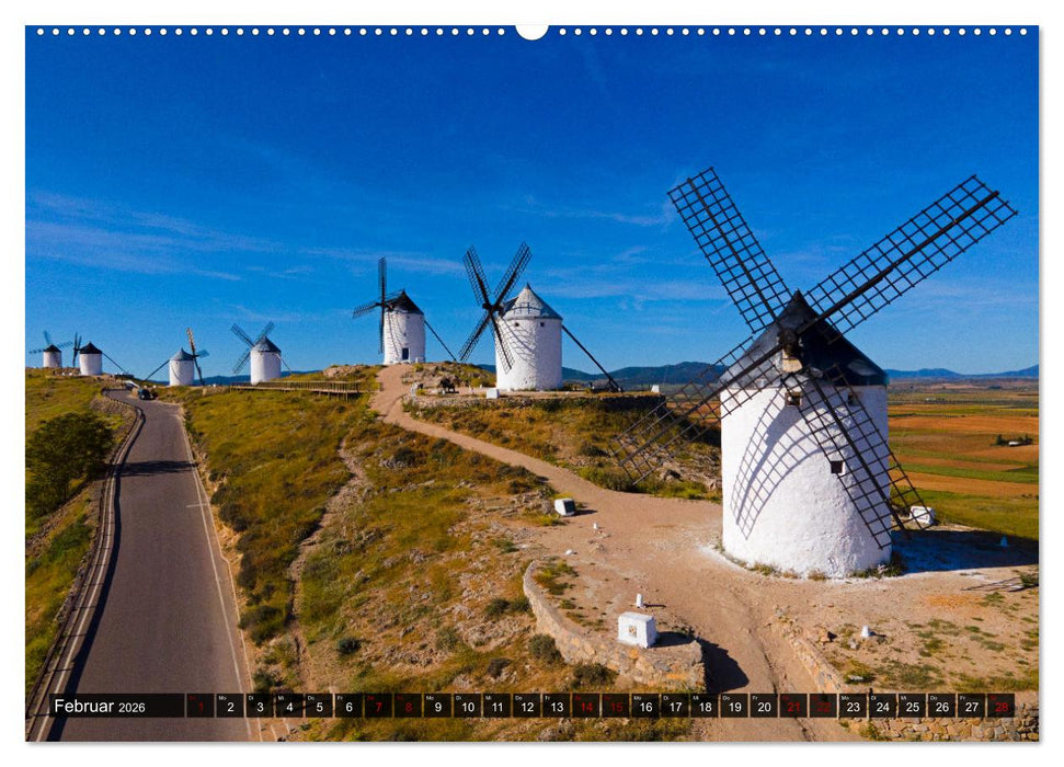 Windmühlen in La Mancha (CALVENDO Premium Wandkalender 2026)