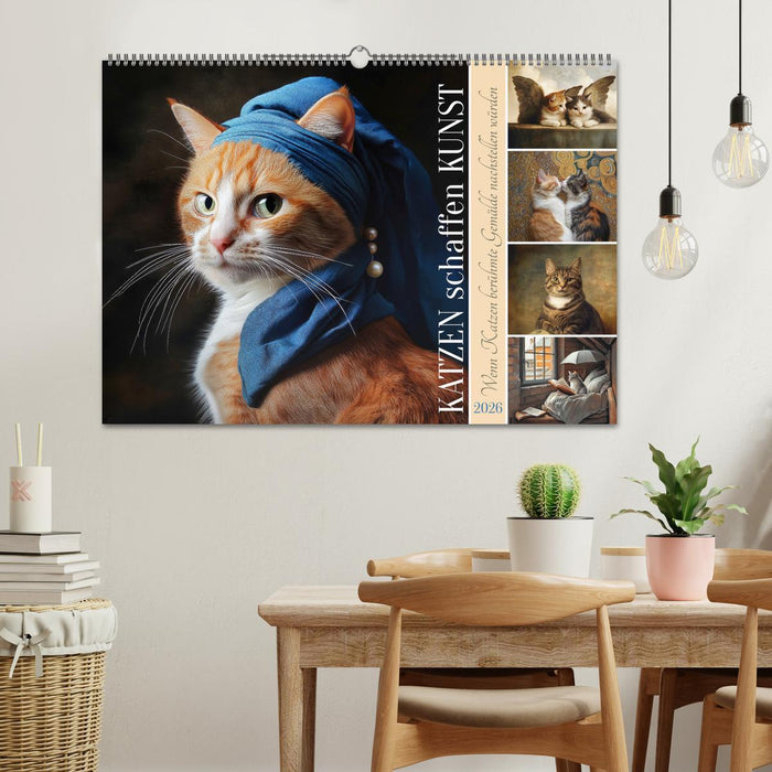 Katzen schaffen Kunst (CALVENDO Wandkalender 2026)